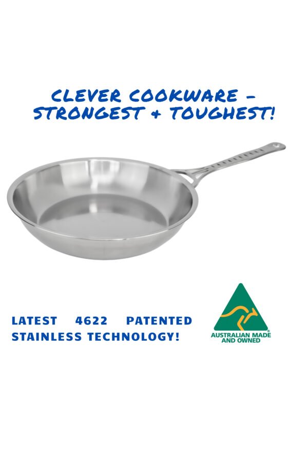 28 cm New 4622 Stainless Frypan - Tig Welded Single Handle only