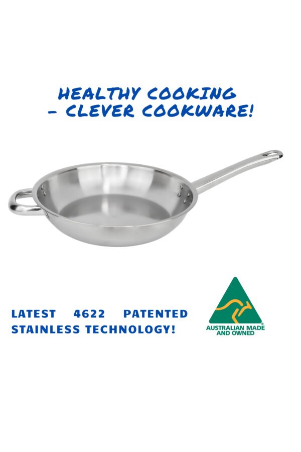 28cm 2mm Satay Fry Pan - Riveted Double Handles (long and short)